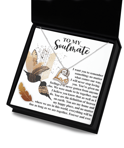 Gift for Soulmate - Given Me Feelings - Love Dancing Heart Pendant Necklace - Mallard Moon Gift Shop