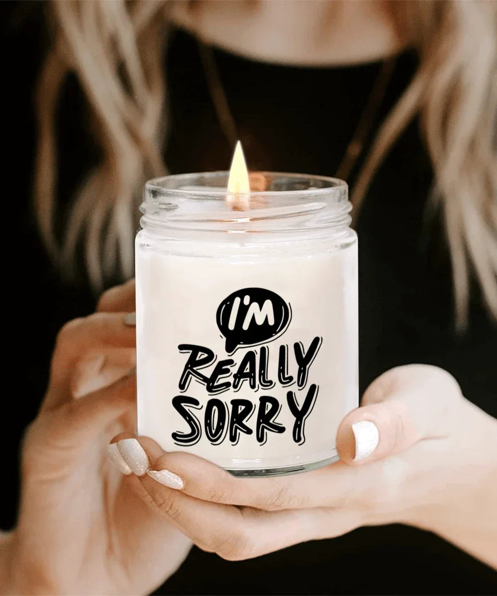 Apology Candle Gift - “I’m Really Sorry” – 9oz Hand-Poured Soy Candle with Comforting Scents | Thoughtful Forgiveness Gift