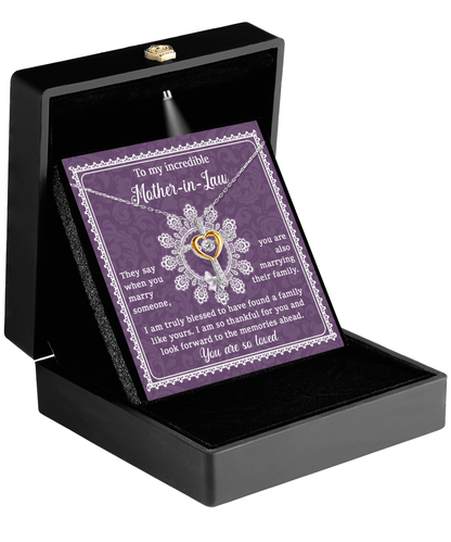 Mother-in-Law Gift I am Truly Blessed for the Memories Ahead Cross Pendant Necklace - Mallard Moon Gift Shop