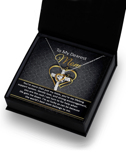 To My Dearest Mom You Are My Rock Cross Pendant Necklace - Mallard Moon Gift Shop
