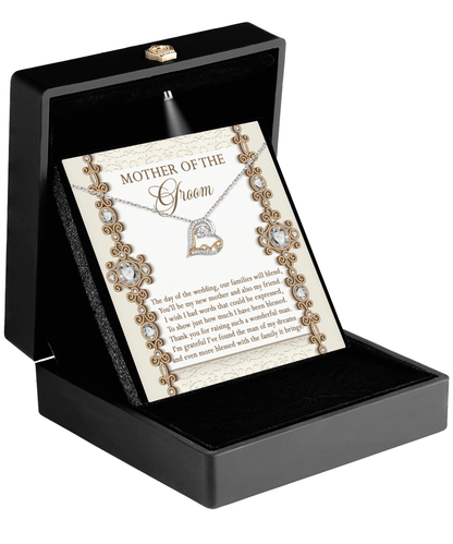 Mother of the Groom Gift New Mother and Friend Love Heart Pendant Necklace - Mallard Moon Gift Shop