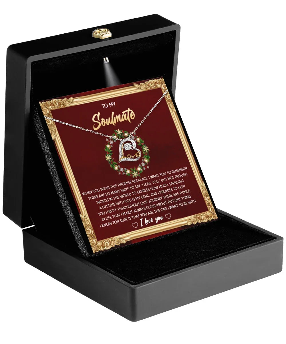 Gift for Soulmate, Girlfriend, Wife - Be With You - Love Dancing Heart Pendant Necklace