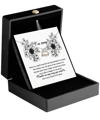 Apology Gift - Sorry is a Small Word for the Big Mistake - Love Dancing Heart Pendant Necklace - Mallard Moon Gift Shop