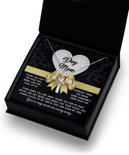 Dear Dog Mom Thank You For That Squeaky Thing Cross Pendant Necklace - Mallard Moon Gift Shop