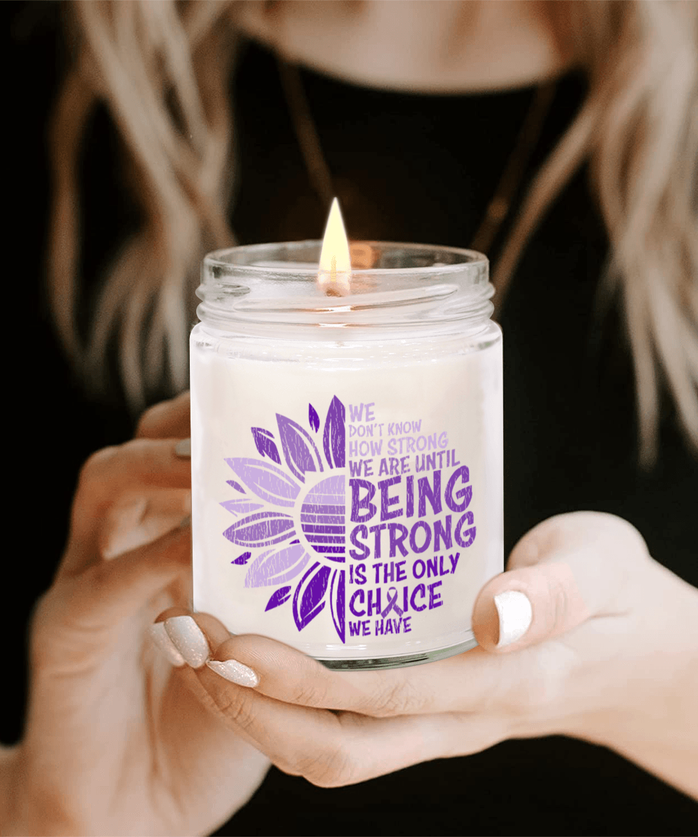 Cancer Support Hodgkins Lymphoma Being Strong Scented Soy Candle - Mallard Moon Gift Shop