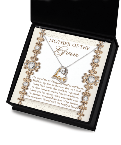 Mother of the Groom Gift New Mother and Friend Love Heart Pendant Necklace - Mallard Moon Gift Shop