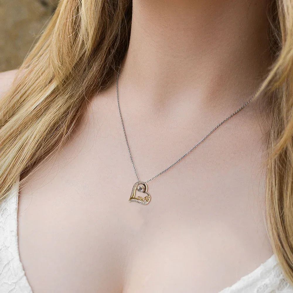 Gift for Granddaughter - As You Are - Love Dancing Heart Pendant Necklace