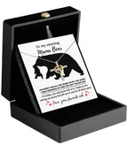 To My Amazing Mama Bear Thanks for Not Telling Dad Cross Pendant Necklace