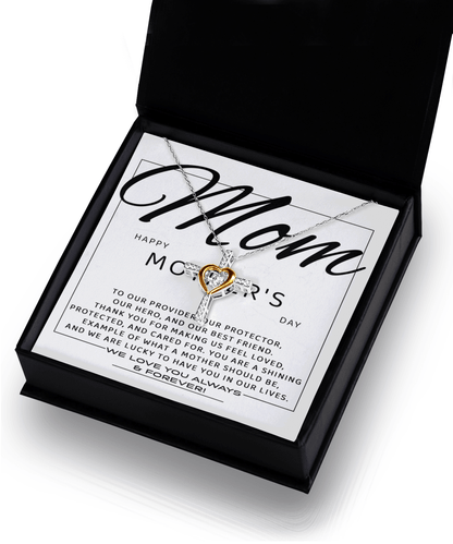 Happy Mother's Day Mom, You are Our Best Friend Cross Pendant Necklace - Mallard Moon Gift Shop