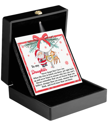 Daughter Heartfelt Gift- Get Back Up - Dancing Cross Pendant Necklace - Mallard Moon Gift Shop