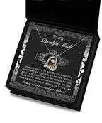 Bride Wedding Day Gift - My True Love - Love Dancing Heart Pendant Necklace