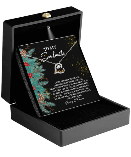 Soulmate Romantic Gift - Treat You Right - Love Dancing Heart Pendant Necklace - Mallard Moon Gift Shop