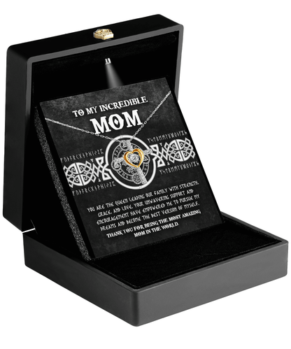 Mom - You are the Queen Leading our Family with Strength, Grace and Love Cross Pendant Necklace - Mallard Moon Gift Shop