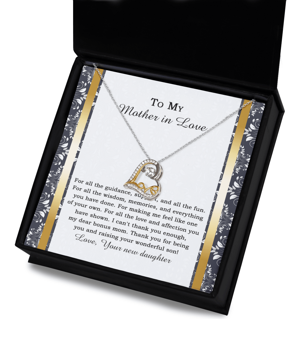 Mother-in-law Wedding Day Gift - One Of Your Own - Love Dancing Heart Pendant Necklace - Mallard Moon Gift Shop