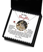 Gift for Daughter - Mother and Daughter Forever As One - Love Dancing Heart Pendant Necklace
