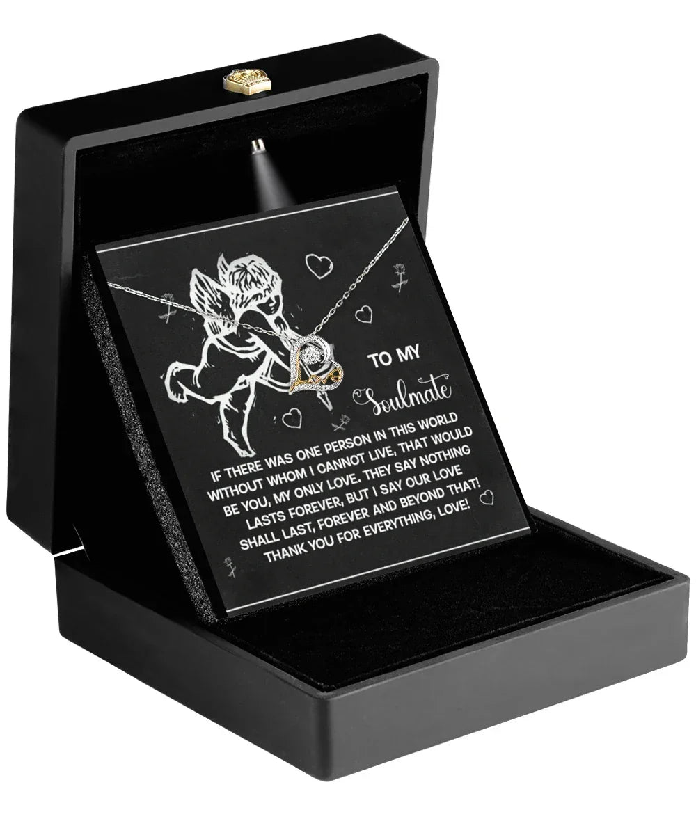 To My Soulmate - Love Dancing Heart Necklace – A Heartfelt Gift to Celebrate Love That Lasts Forever
