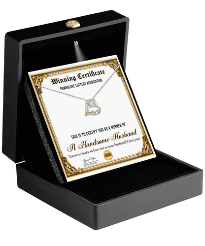 Wife Wedding Day, Anniversary, Birthday Gift - Winning Certificate - Love Dancing Heart Pendant Necklace - Mallard Moon Gift Shop