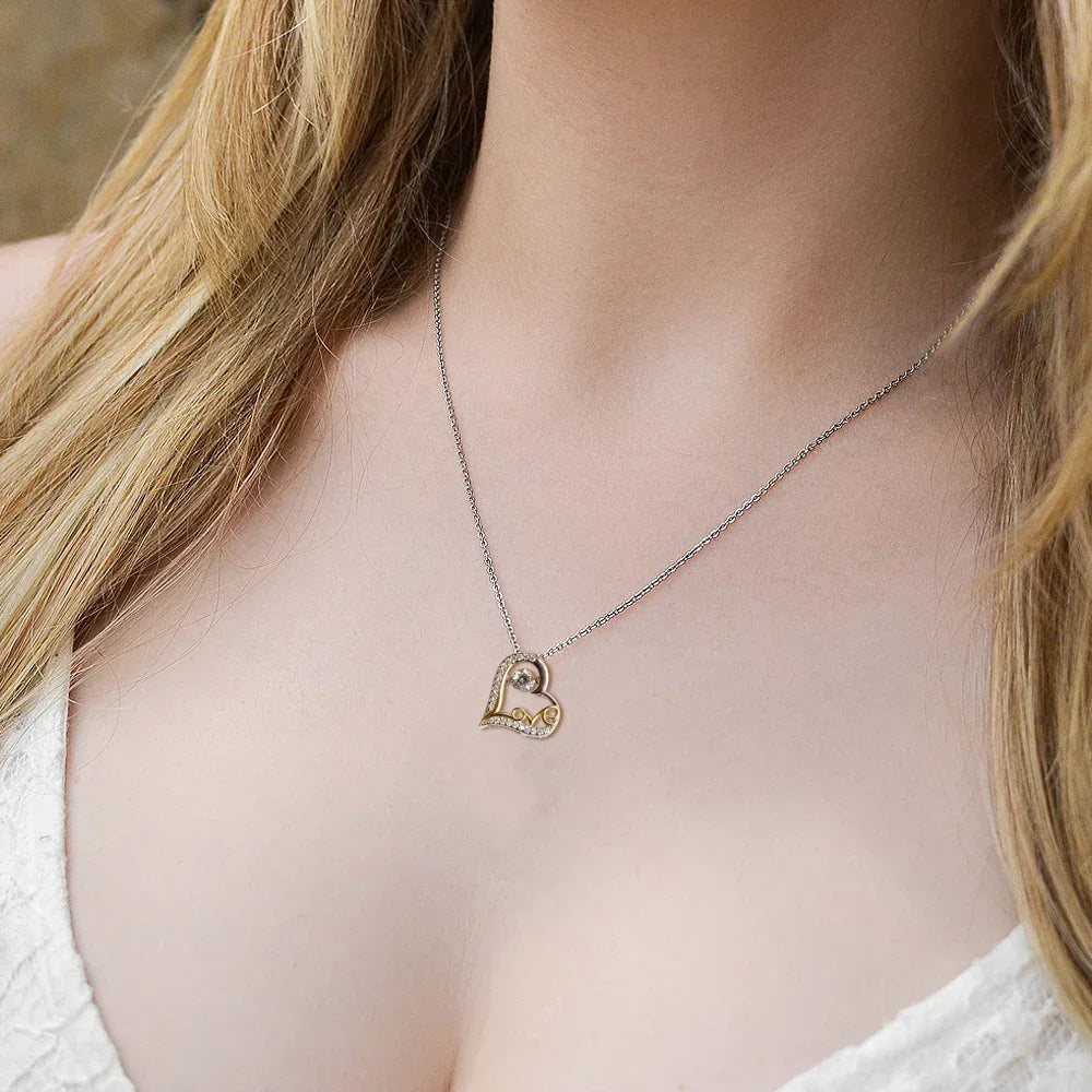 Daughter Halloween Inspired - Put Your Hat On and Don't Hide Your Magic Love Dancing Heart Necklace