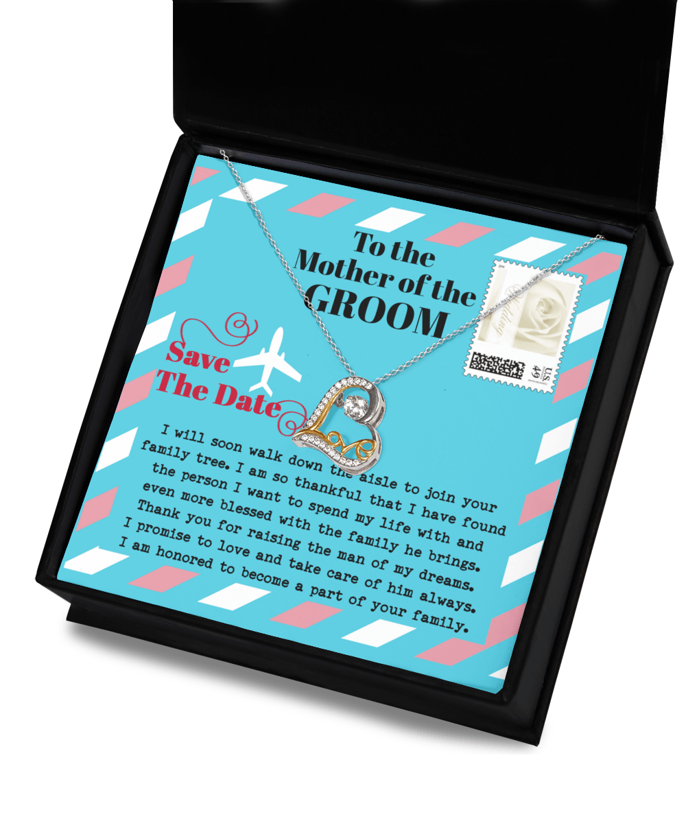 Mother of the Groom Gift Join your Family Tree Love Heart Pendant Necklace - Mallard Moon Gift Shop