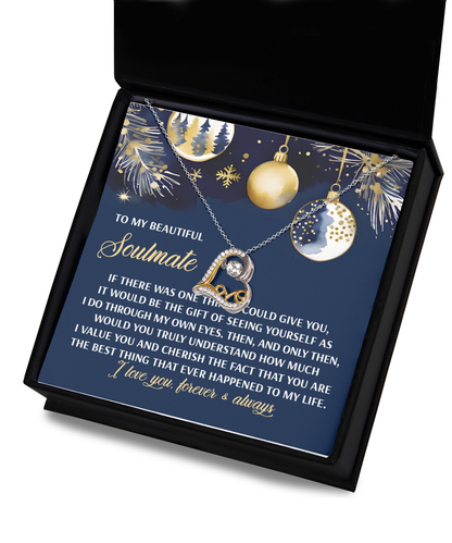 Gift for Soulmate - Best Thing - Love Dancing Heart Pendant Necklace - Mallard Moon Gift Shop
