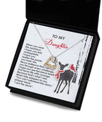 Gift for Daughter - Every Challenge - Love Dancing Heart Pendant Necklace