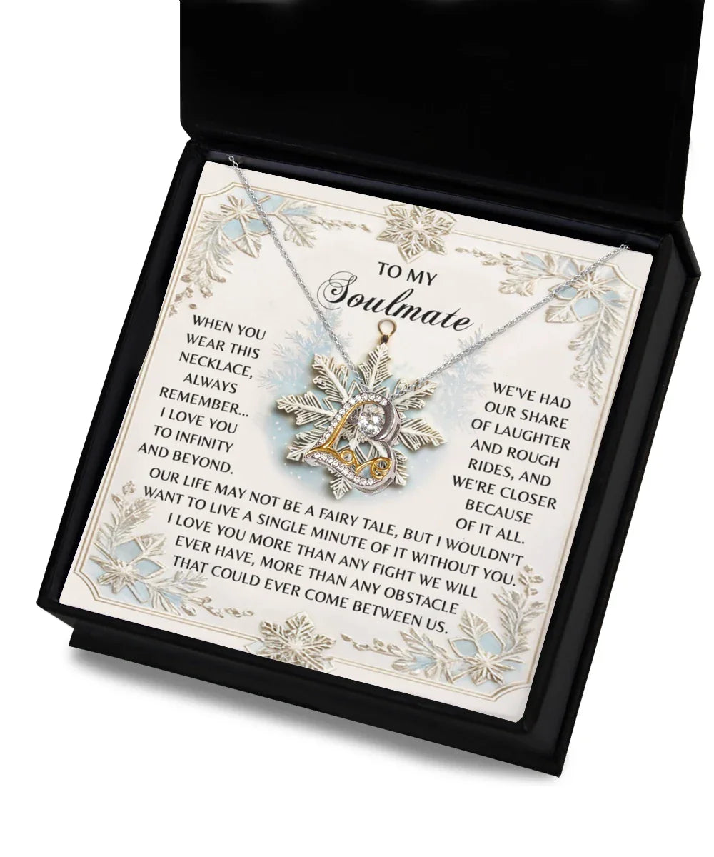 Gift for Soulmate, Girlfriend, Wife - Infinity and Beyond - Love Dancing Heart Pendant Necklace