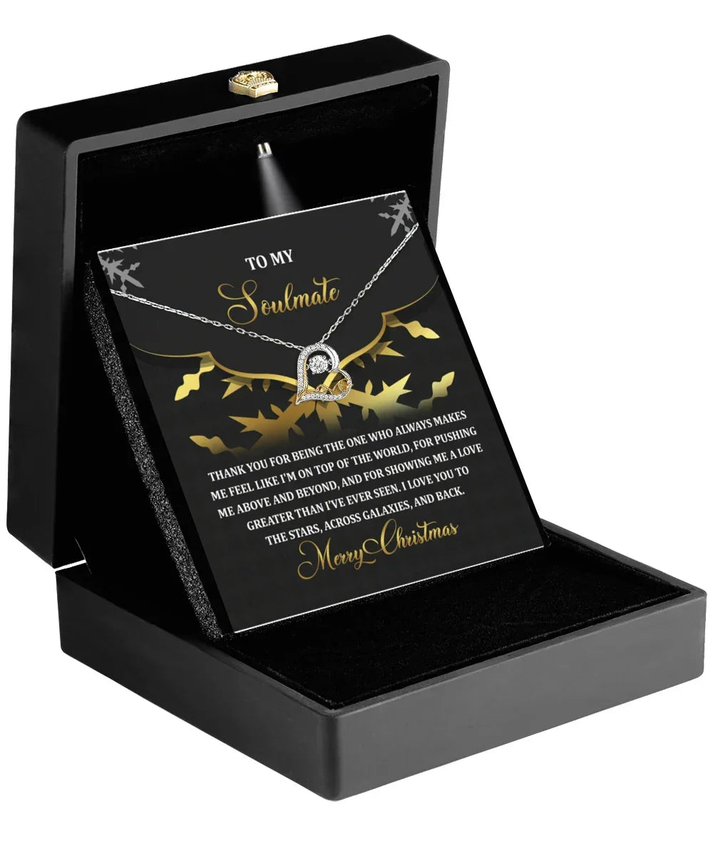 Soulmate Romantic Gift - Top of the World - Love Dancing Heart Pendant Necklace