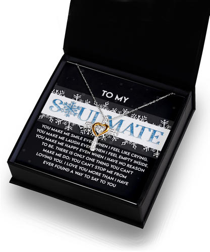 Soulmate, Wife, Girlfriend Romantic Gift - Loving You - Dancing Cross Pendant Necklace - Mallard Moon Gift Shop