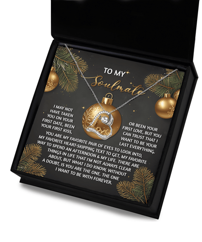 To My Soulmate Without A Doubt You Are The One Christmas Anniversary Heart Pendant Necklace for Wife Girlfriend Jewelry - Mallard Moon Gift Shop