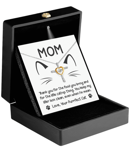 Gift for Cat Mom -Thank you for The Catnip Thing Even When I'm Mean Cross Pendant Necklace - Mallard Moon Gift Shop