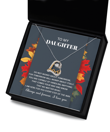 Daughter Birthday, Graduation, Christmas Gift - Comes Your Way - Love Dancing Heart Pendant Necklace - Mallard Moon Gift Shop