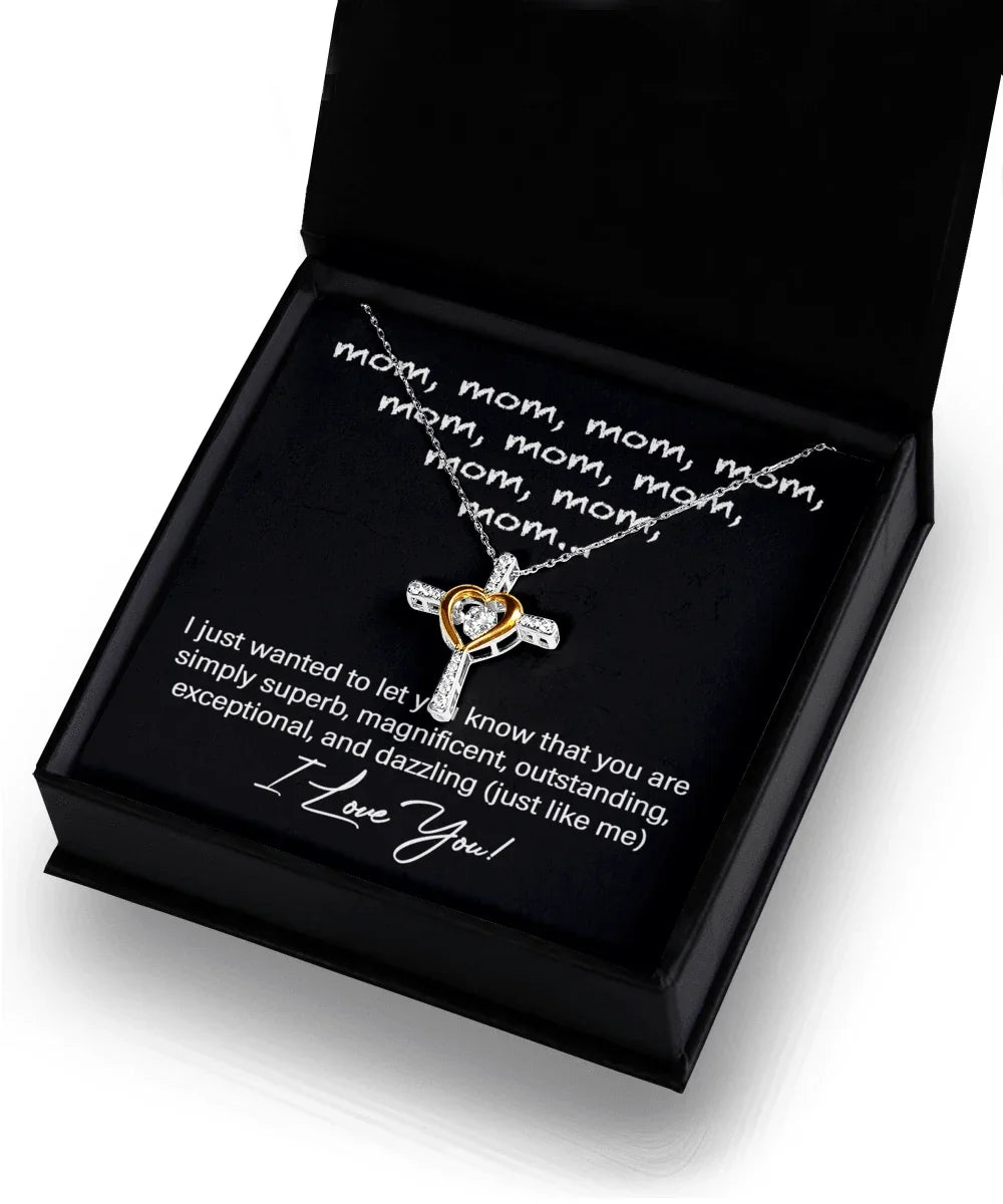 Gift for Mother - Mom You Are Just Like Me Cross Pendant Necklace