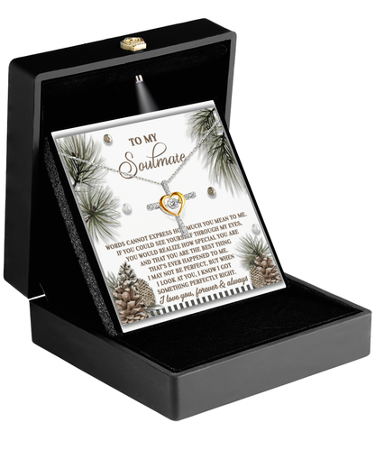 Soulmate, Wife, Girlfriend Romantic Gift - Perfectly Right - Dancing Cross Pendant Necklace - Mallard Moon Gift Shop