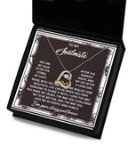 To My Soulmate - Love Dancing Heart Necklace – A Romantic Valentine’s Day Gift with a Heartfelt Message