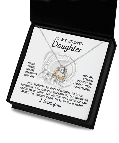 Daughter - I'm Always in Your Heart - Pendant Necklace Wedding Birthday Graduation Gift - Mallard Moon Gift Shop