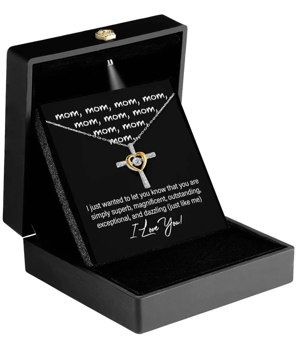 Gift for Mother - Mom You Are Just Like Me Cross Pendant Necklace