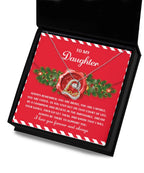 Daughter Christmas Present - Be A Champion - Love Dancing Heart Pendant Necklace