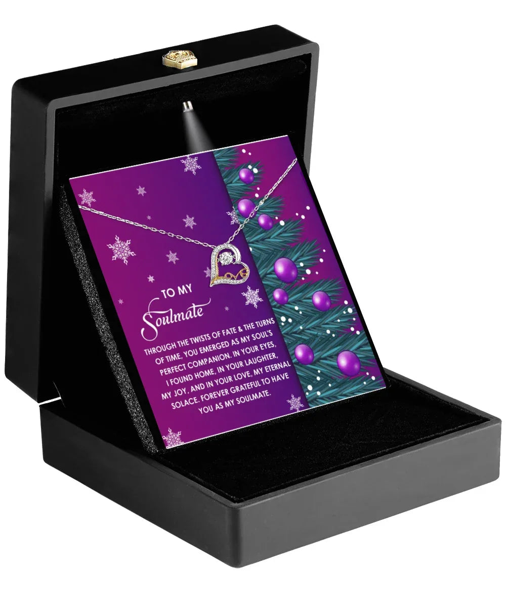 Soulmate Romantic Gift - Perfect Companion - Love Dancing Heart Pendant Necklace
