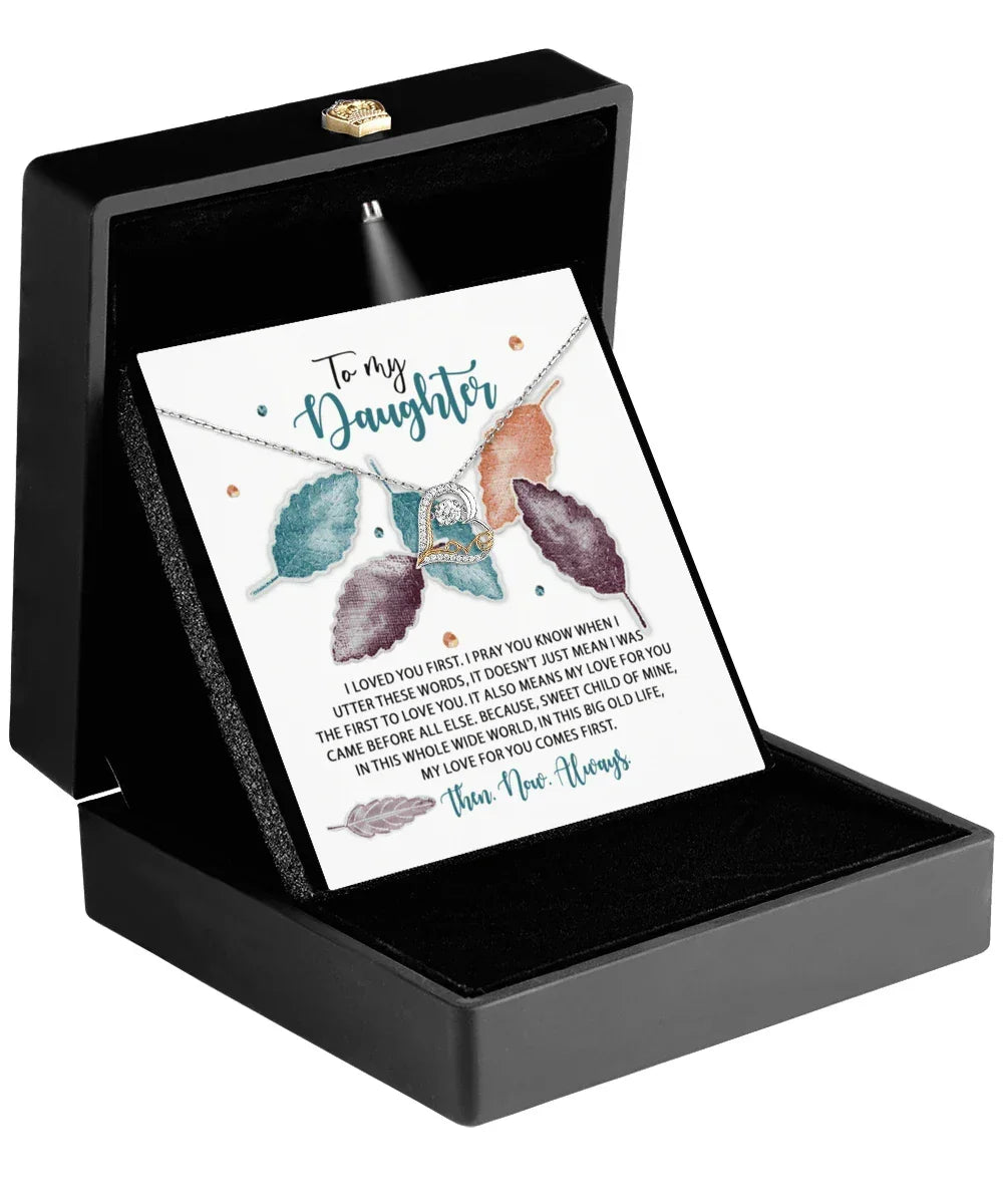 Daughter Birthday, Graduation, Christmas Inspirational Gift - Pray You Know - Love Dancing Heart Pendant Necklace