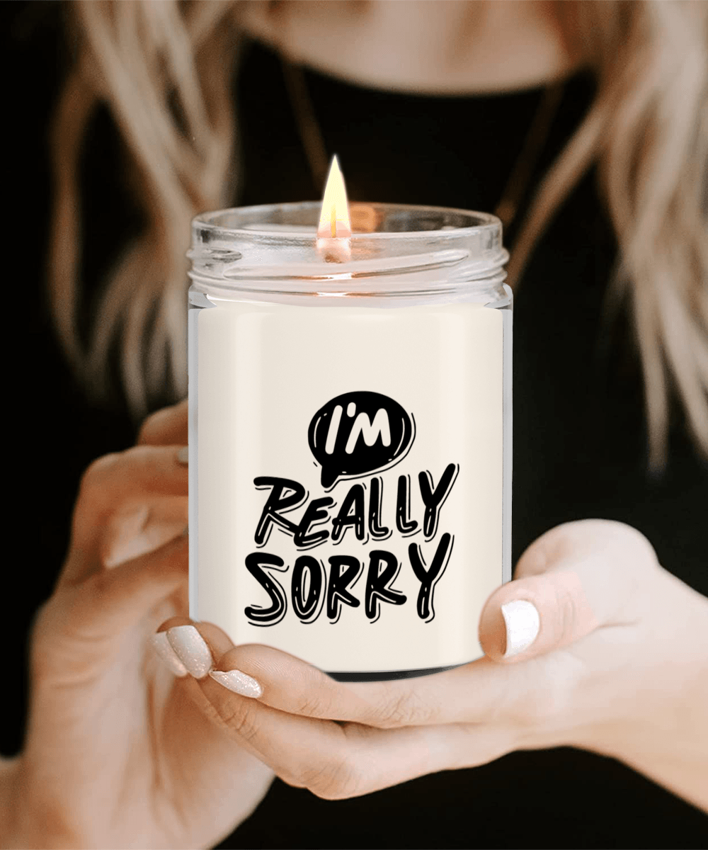 Apology Gift - I Am Really Sorry - Scented Soy Candle - Mallard Moon Gift Shop