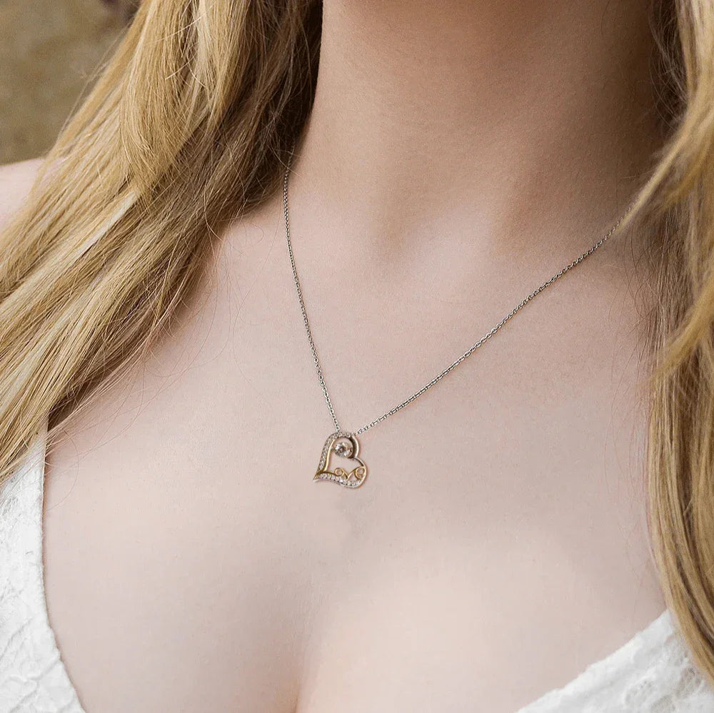 Daughter Birthday, Graduation, Christmas Gift - Comes Your Way - Love Dancing Heart Pendant Necklace