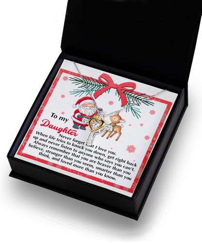 Daughter Heartfelt Gift- Get Back Up - Dancing Cross Pendant Necklace - Mallard Moon Gift Shop