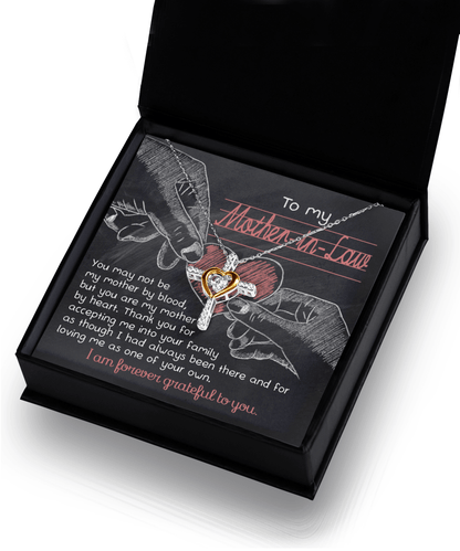 To My Mother-in-Law You are my Mother by Heart Cross Pendant Necklace - Mallard Moon Gift Shop