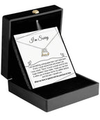 Apology Gift for Girlfriend, Wife, Soulmate - I'm Sorry, Forgive Me for the Pain I Caused You - Love Heart Pendant Necklace