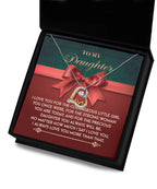 Daughter Gift - You Always Will Be - Love Dancing Heart Pendant Necklace