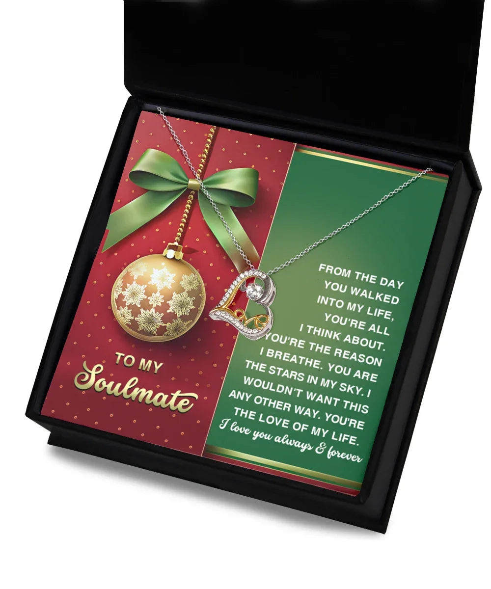 Gift for Soulmate, Girlfriend, Wife - In My Sky - Love Dancing Heart Pendant Necklace