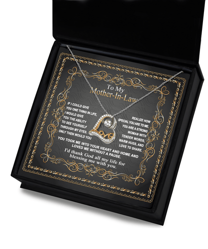 Mother-in-Law Gift You Took Me Into Your Heart and Home Heart Pendant Necklace - Mallard Moon Gift Shop
