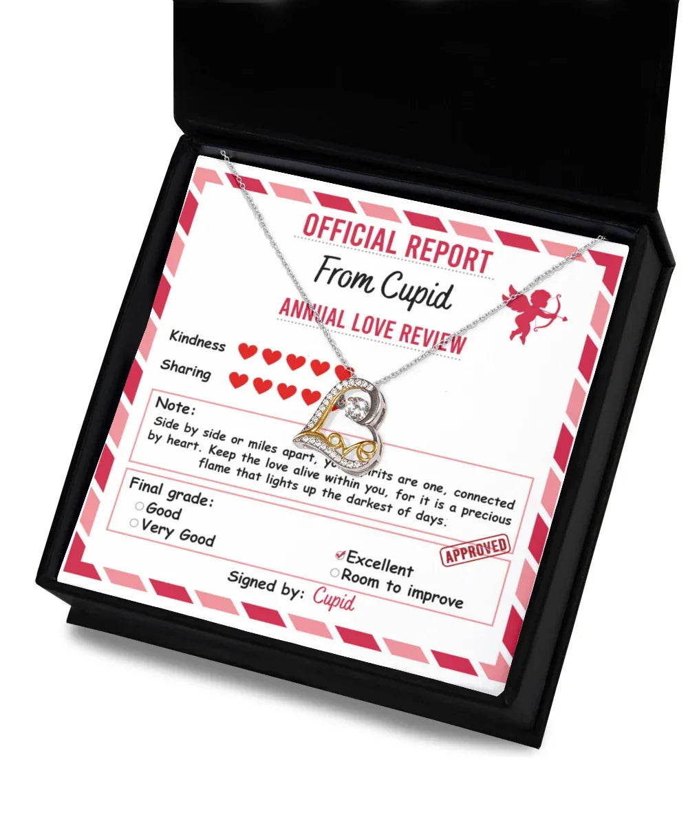 Cupid’s Official Love Report - Love Dancing Heart Necklace – A Fun and Heartfelt Valentine’s Day Gift