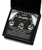 Daughter Christmas Present - The Rainbow - Love Dancing Heart Pendant Necklace