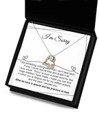 Apology Gift for Girlfriend, Wife, Soulmate - I'm Sorry, Forgive Me for the Pain I Caused You - Love Heart Pendant Necklace